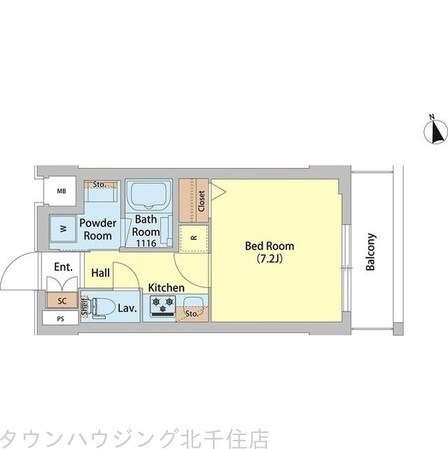 レフィールオーブ町屋駅前の物件間取画像